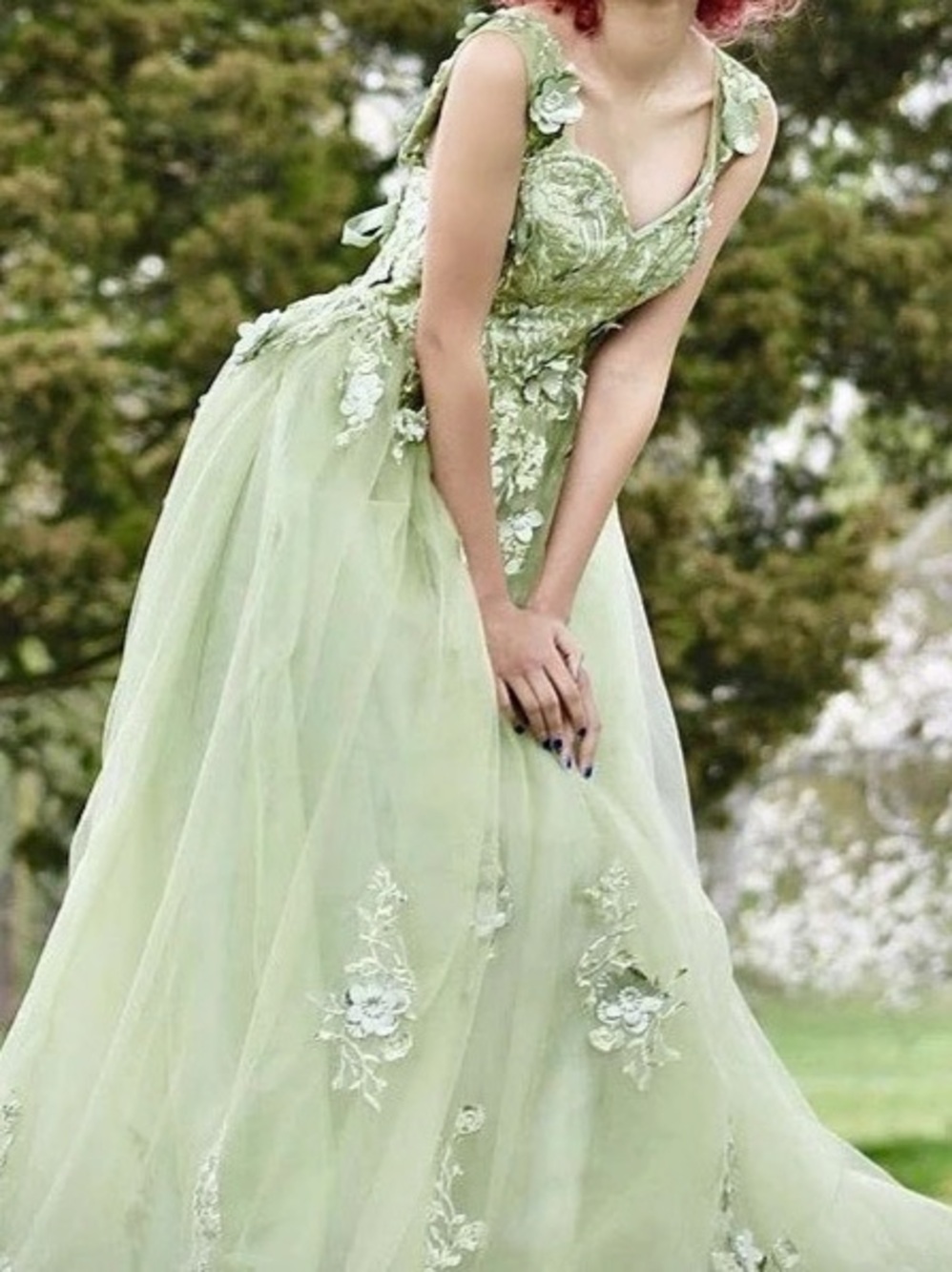 Green sweet 16 Gown Like New